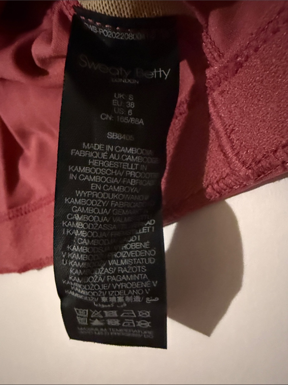 NWT Sweaty Betty Asymmetric Sculpt Bra Ambient Pink Size S NWT - Picture 5 of 11